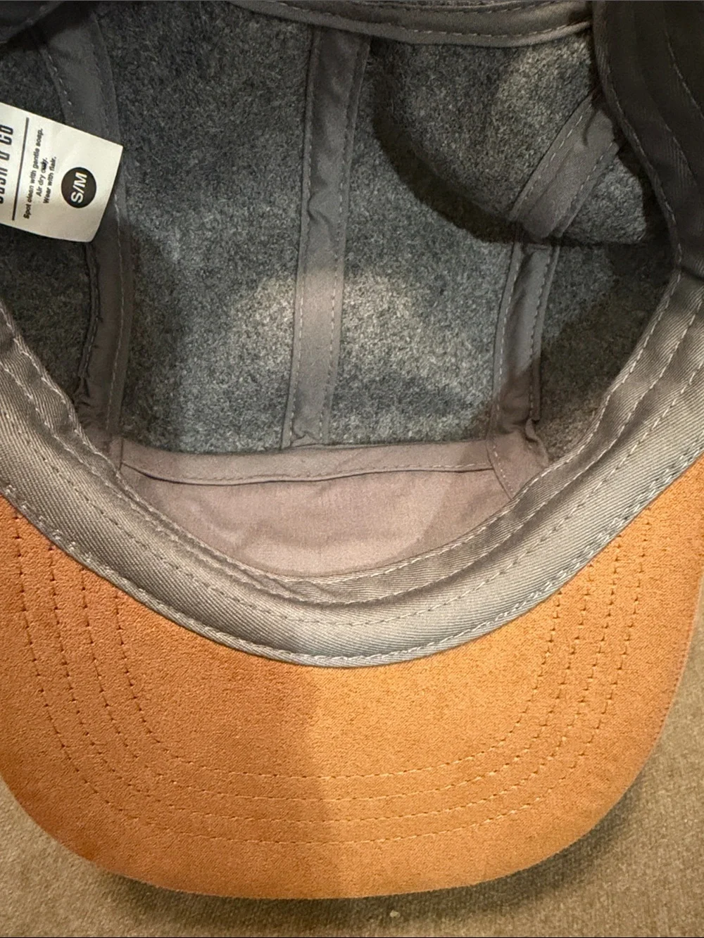 Kids Two-Tone Wool Camper Hat in Gray and Brown